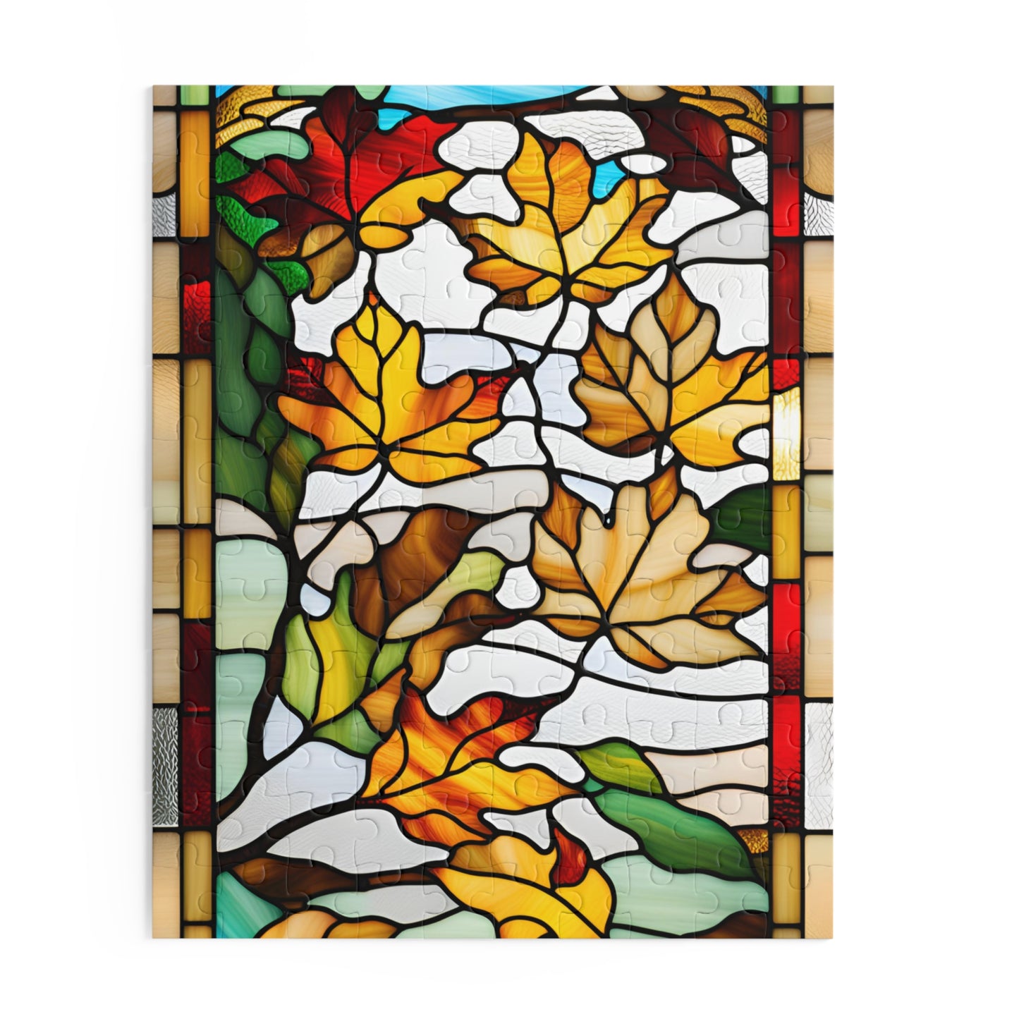 Stained Glass Leaf Puzzle (120, 252, 500-Piece)