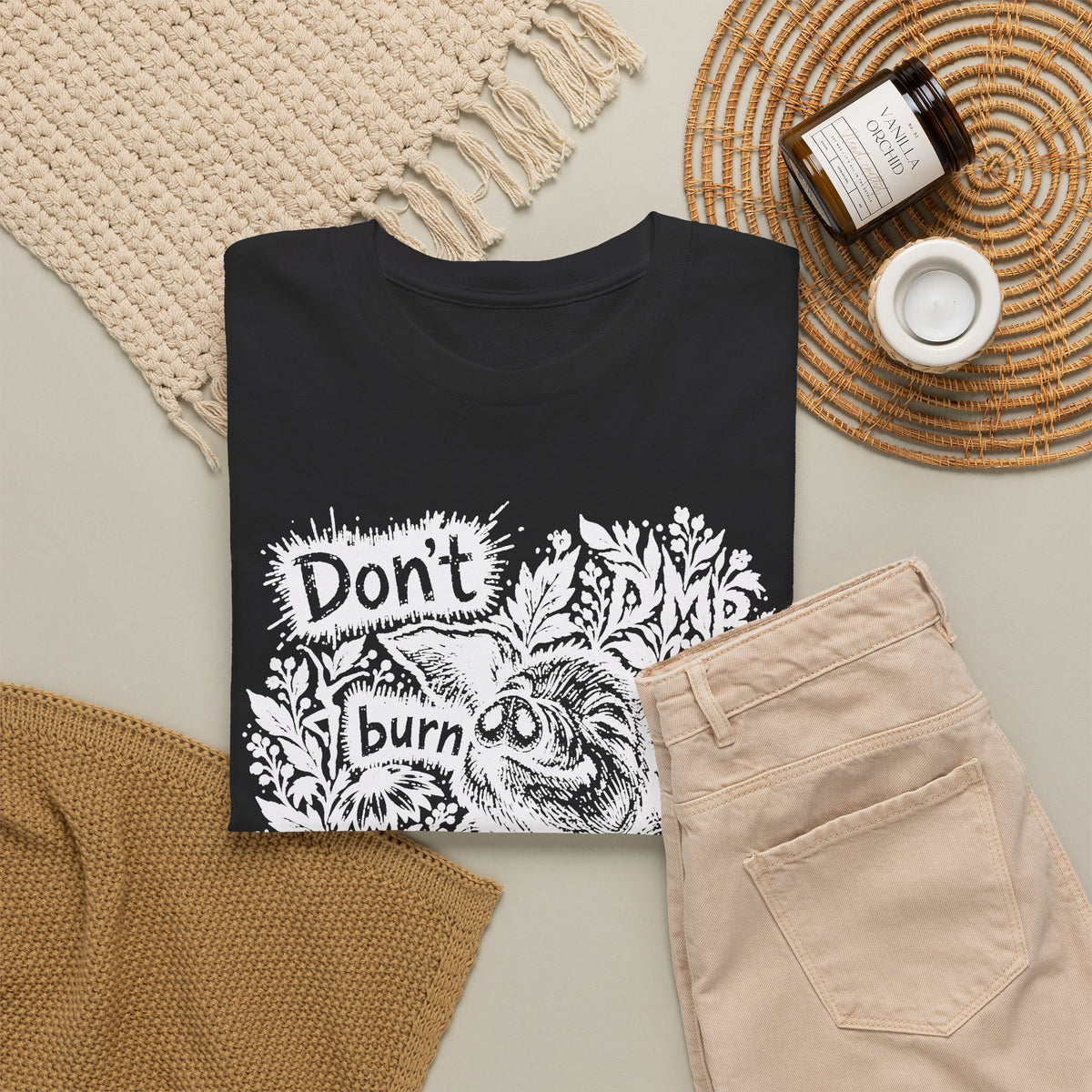 Don’t Burn the Day Away T‑Shirt — Retro Floral Graphic Tee