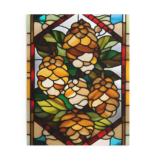 Stained Glass Pinecone Puzzle (120, 252, 500-Piece)