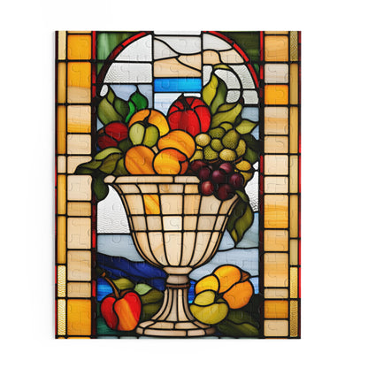 Stained Glass Harvest Cornucopia Puzzle (120, 252, 500-Piece)