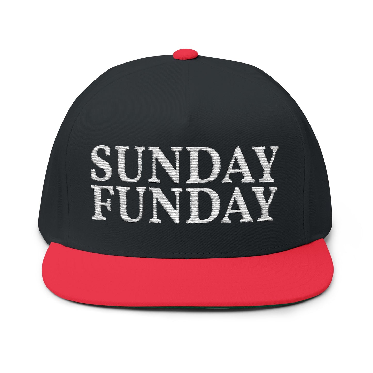 Sunday Funday - Embroidered Flat Bill Hat
