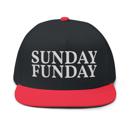 Sunday Funday - Embroidered Flat Bill Hat