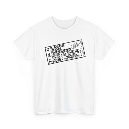Labor Day Weekend Ticket T-Shirt – Vintage Event Pass Graphic Tee