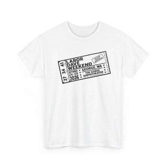 Labor Day Weekend Ticket T-Shirt – Vintage Event Pass Graphic Tee