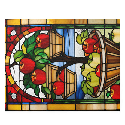 Stained Glass Apple Picking Puzzle (120, 252, 500-Piece)