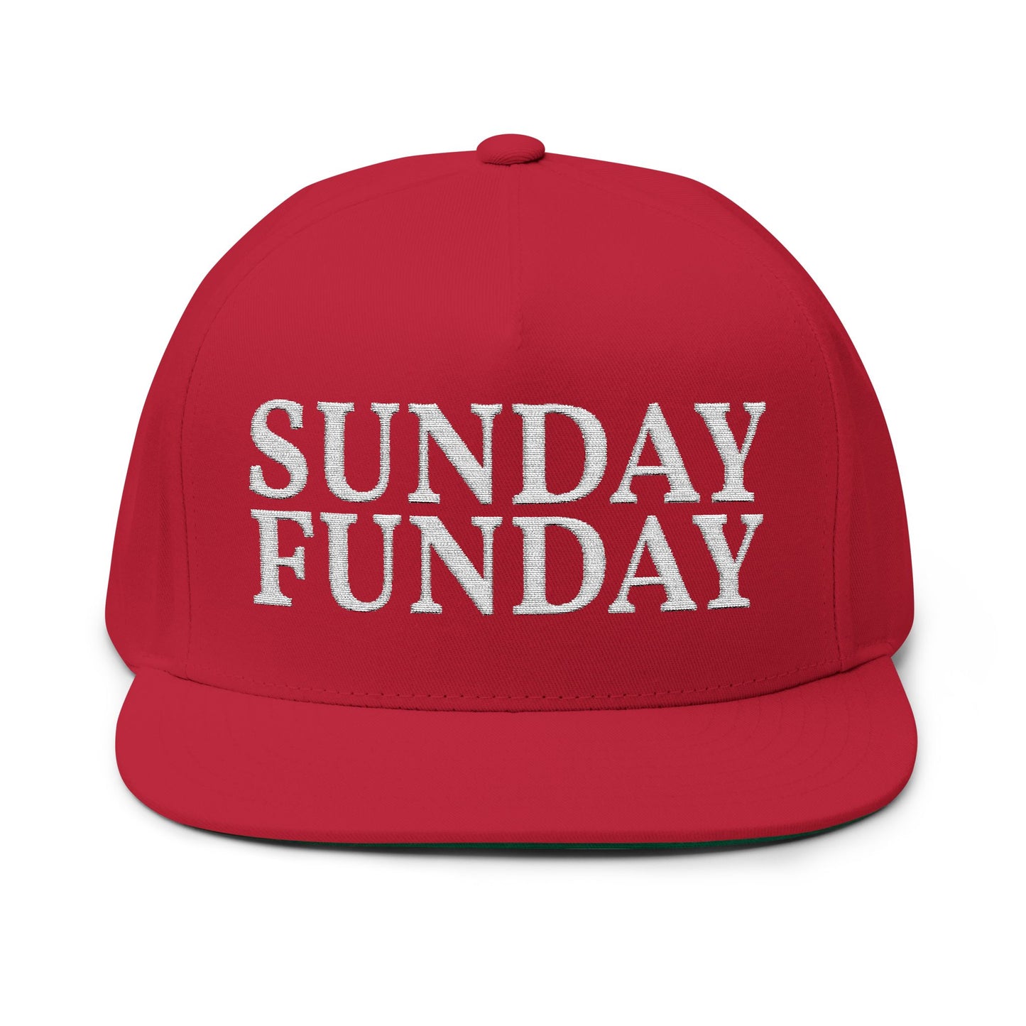 Sunday Funday - Embroidered Flat Bill Hat