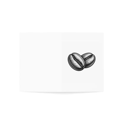 Coffee Bean Greeting Cards — Blank Note Cards for Coffee Lovers (1/10/30/50 pcs)