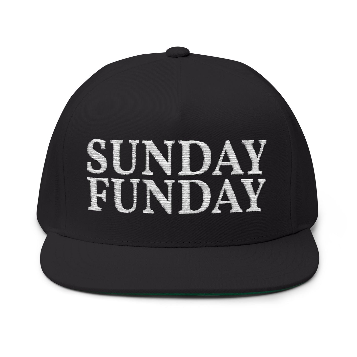 Sunday Funday - Embroidered Flat Bill Hat