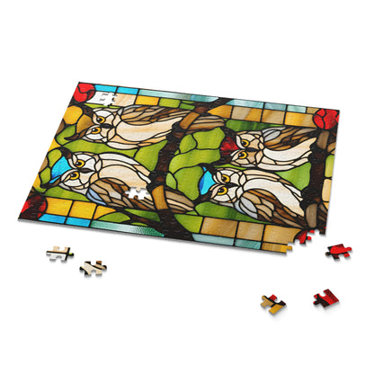 Stained Glass Owl Puzzle (120, 252, 500-Piece)