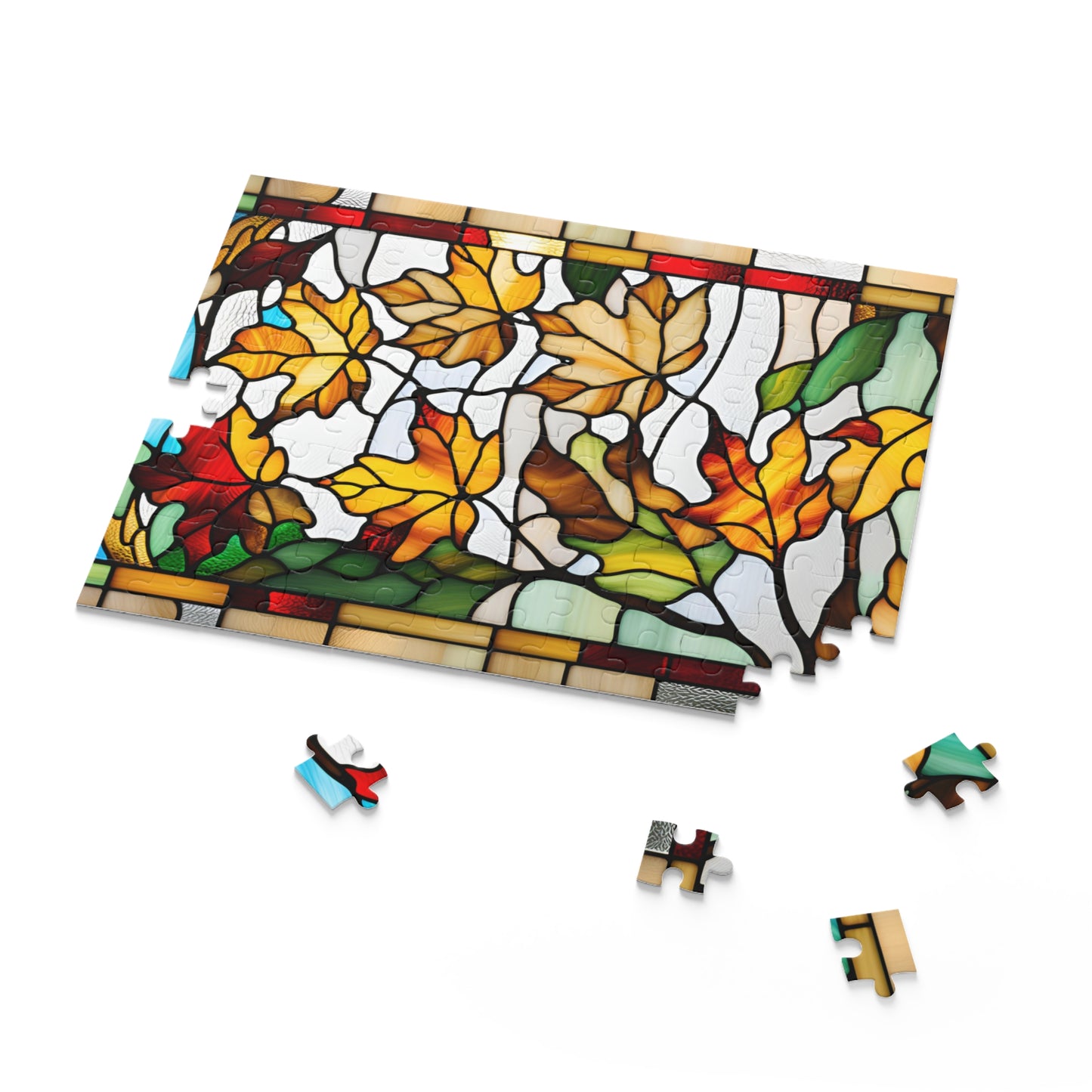 Stained Glass Leaf Puzzle (120, 252, 500-Piece)