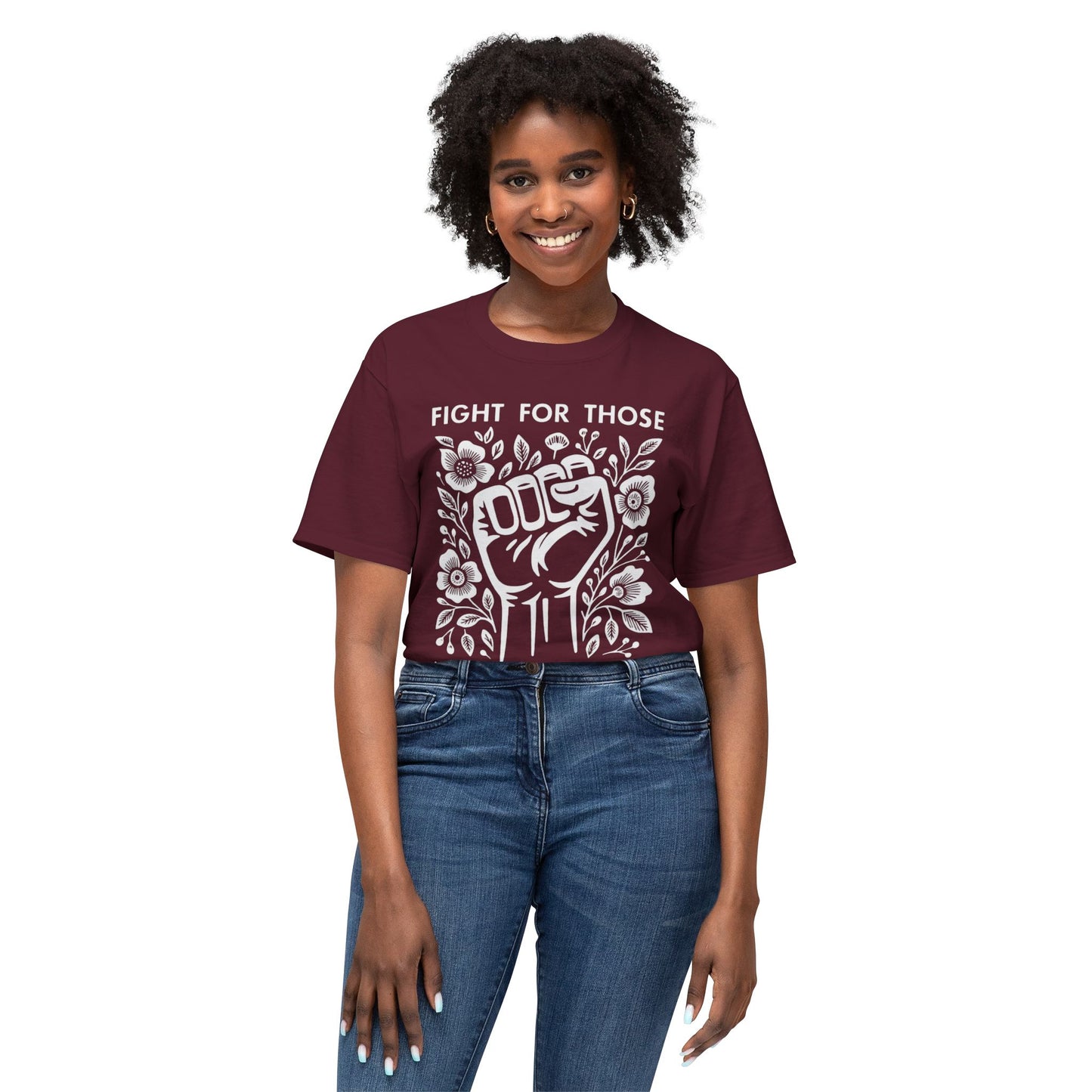 “Fight for Those Without Your Privilege Floral Fist Equality - T-Shirt