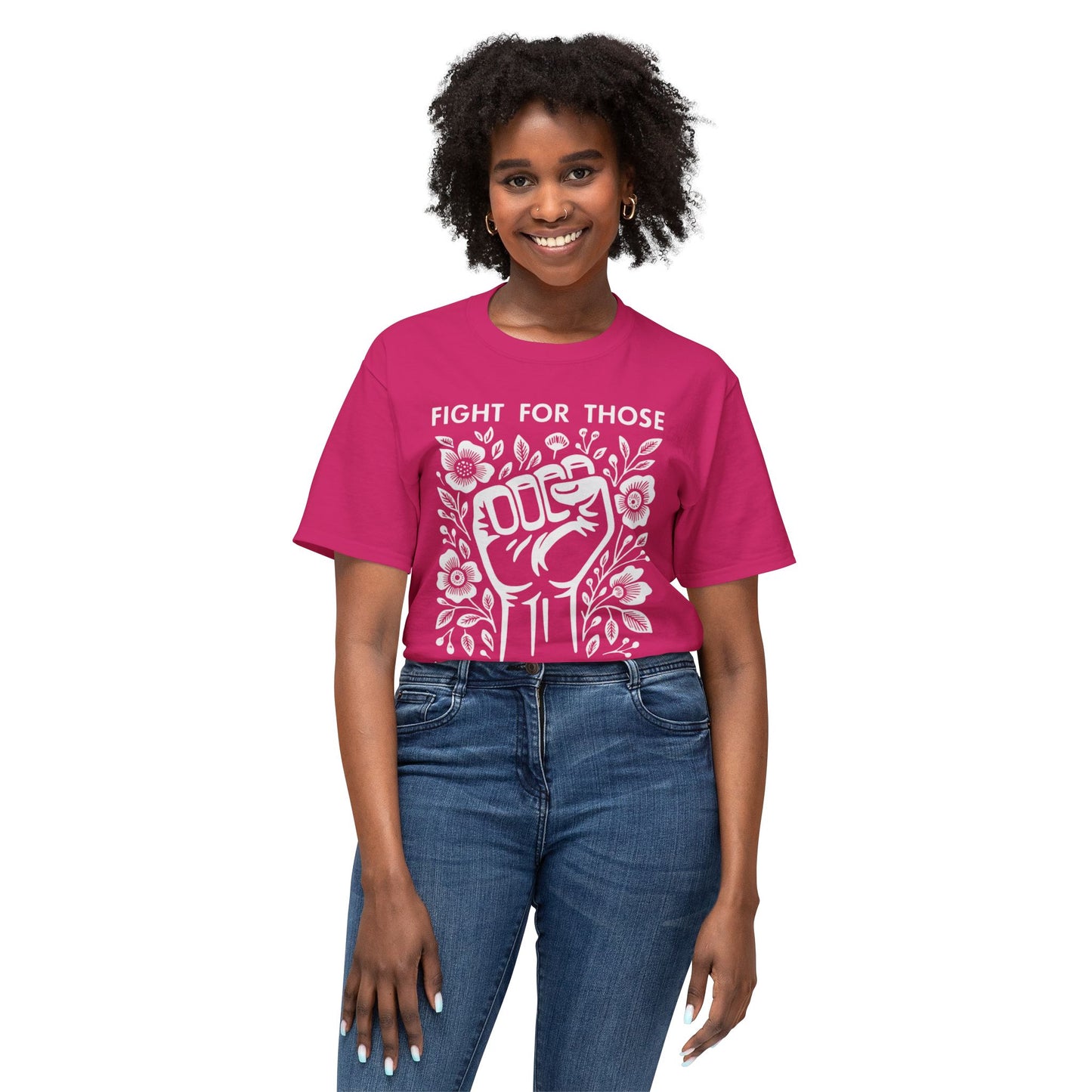 “Fight for Those Without Your Privilege Floral Fist Equality - T-Shirt
