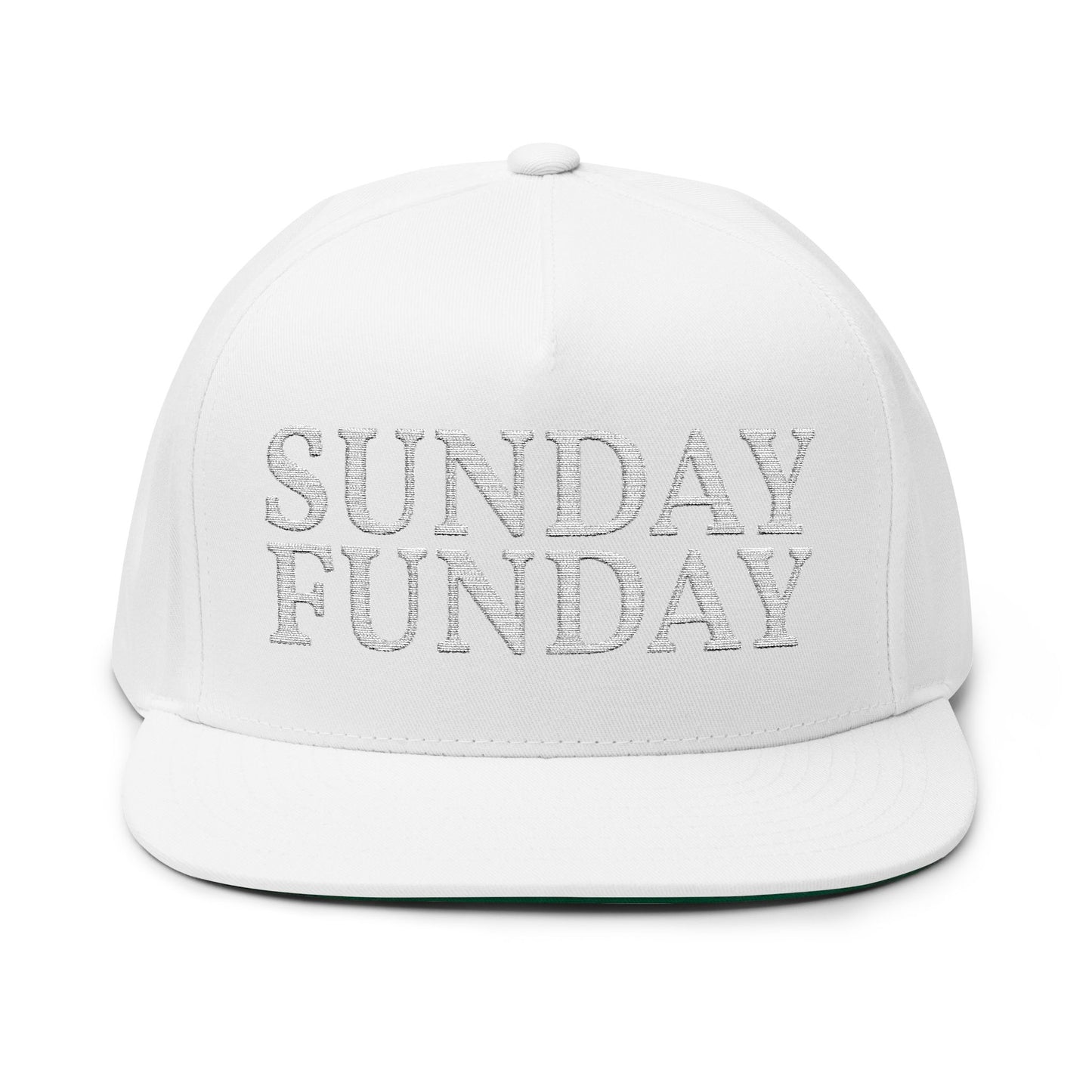 Sunday Funday - Embroidered Flat Bill Hat