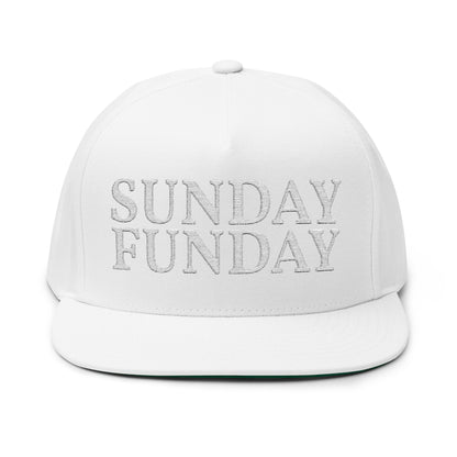 Sunday Funday - Embroidered Flat Bill Hat