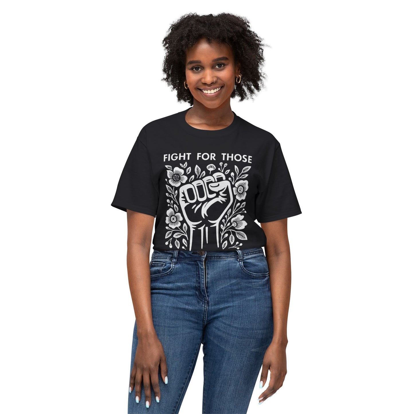 “Fight for Those Without Your Privilege Floral Fist Equality - T-Shirt