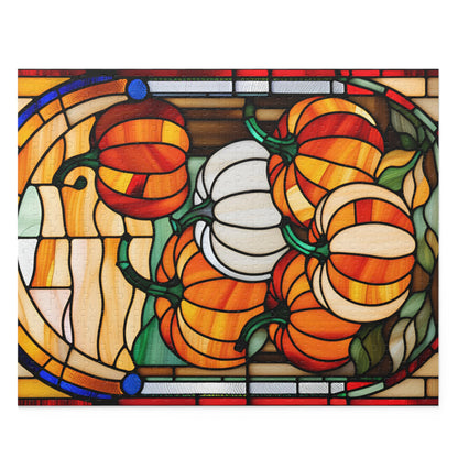 Stained Glass Pumpkin Puzzle (120, 252, 500-Piece)