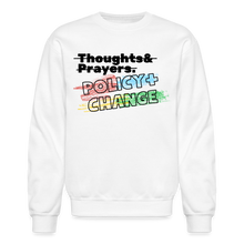 Load image into Gallery viewer, Policy + Change - Crewneck Sweatshirt - white
