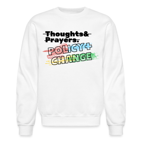 Policy + Change - Crewneck Sweatshirt - white