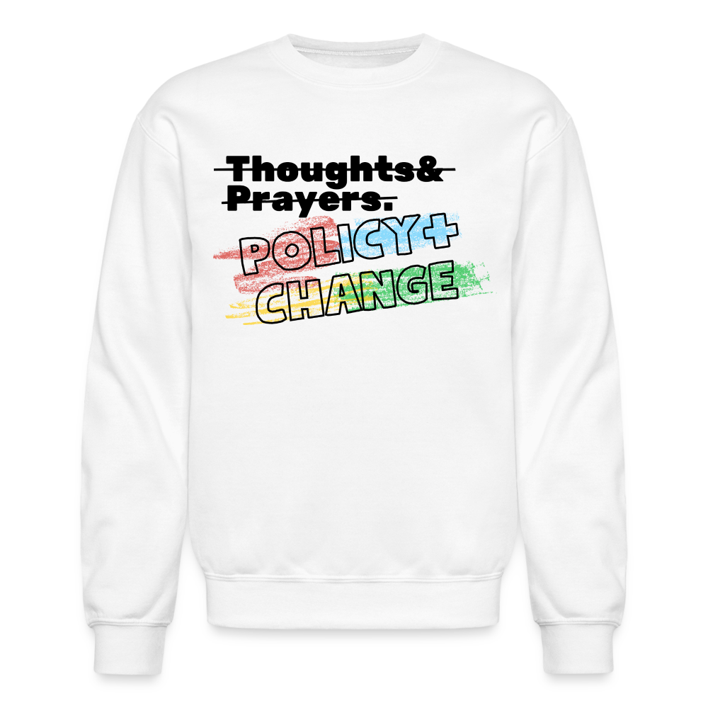 Policy + Change - Crewneck Sweatshirt - white