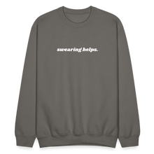 Load image into Gallery viewer, Swearing Helps - Crewneck Sweatshirt - asphalt gray
