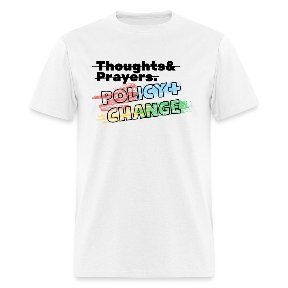 Policy + Change - Classic T-Shirt - white