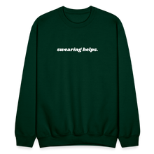 Load image into Gallery viewer, Swearing Helps - Crewneck Sweatshirt - forest green
