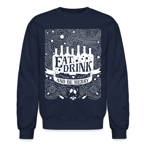 Eat.Drink.BeMerry - Crewneck Sweatshirt - navy