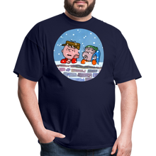 Load image into Gallery viewer, SNOWY CHAT - Classic T-Shirt - navy
