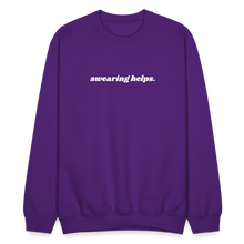 Load image into Gallery viewer, Swearing Helps - Crewneck Sweatshirt - purple
