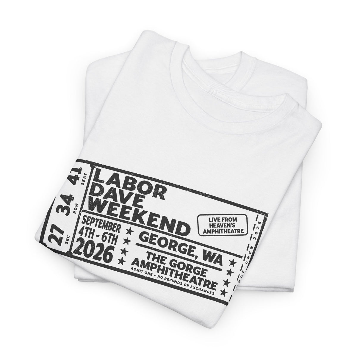 Labor Day Weekend Ticket T-Shirt – Vintage Event Pass Graphic Tee