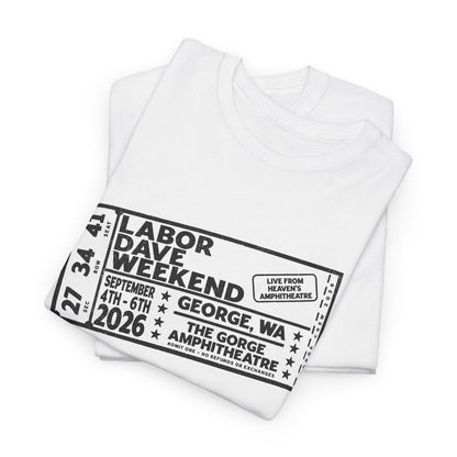 Labor Day Weekend Ticket T-Shirt – Vintage Event Pass Graphic Tee