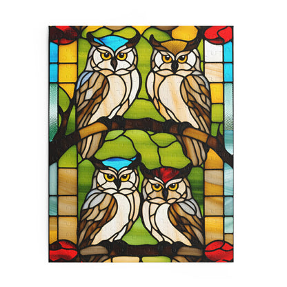 Stained Glass Owl Puzzle (120, 252, 500-Piece)