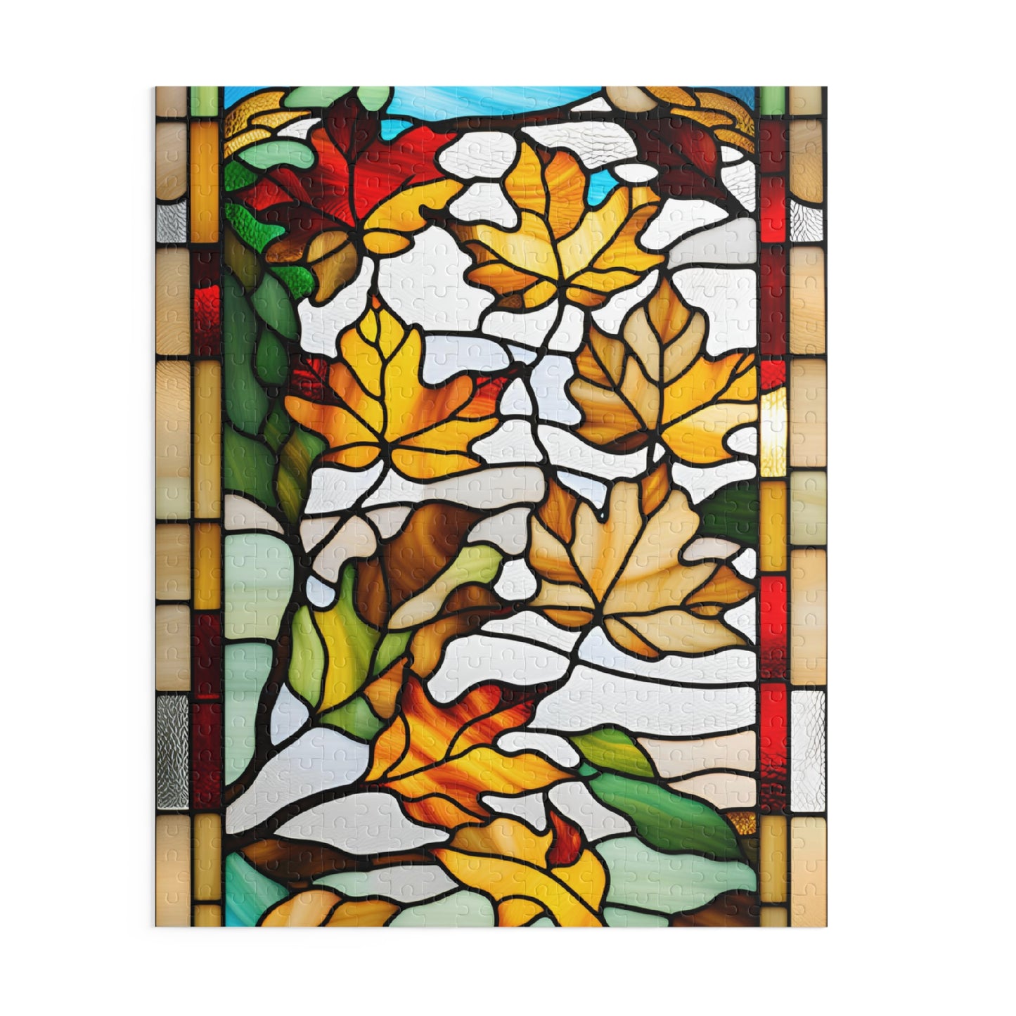 Stained Glass Leaf Puzzle (120, 252, 500-Piece)