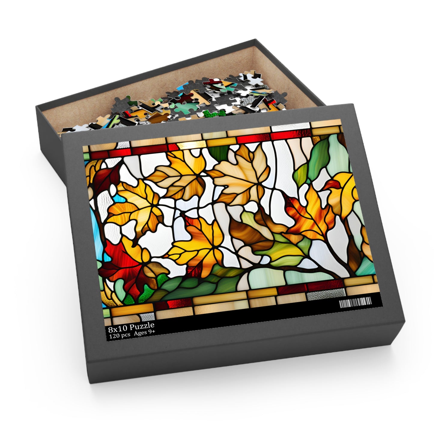 Stained Glass Leaf Puzzle (120, 252, 500-Piece)