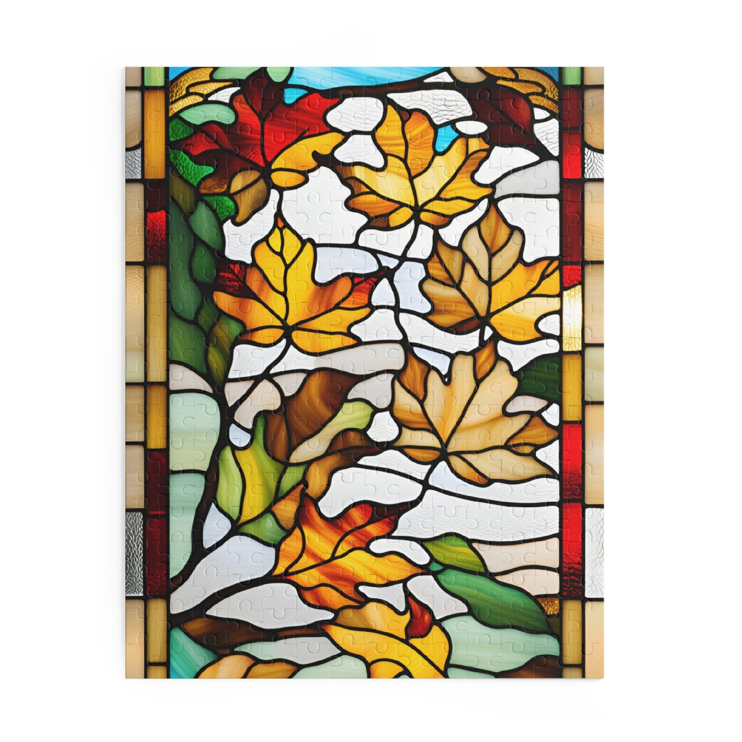 Stained Glass Leaf Puzzle (120, 252, 500-Piece)