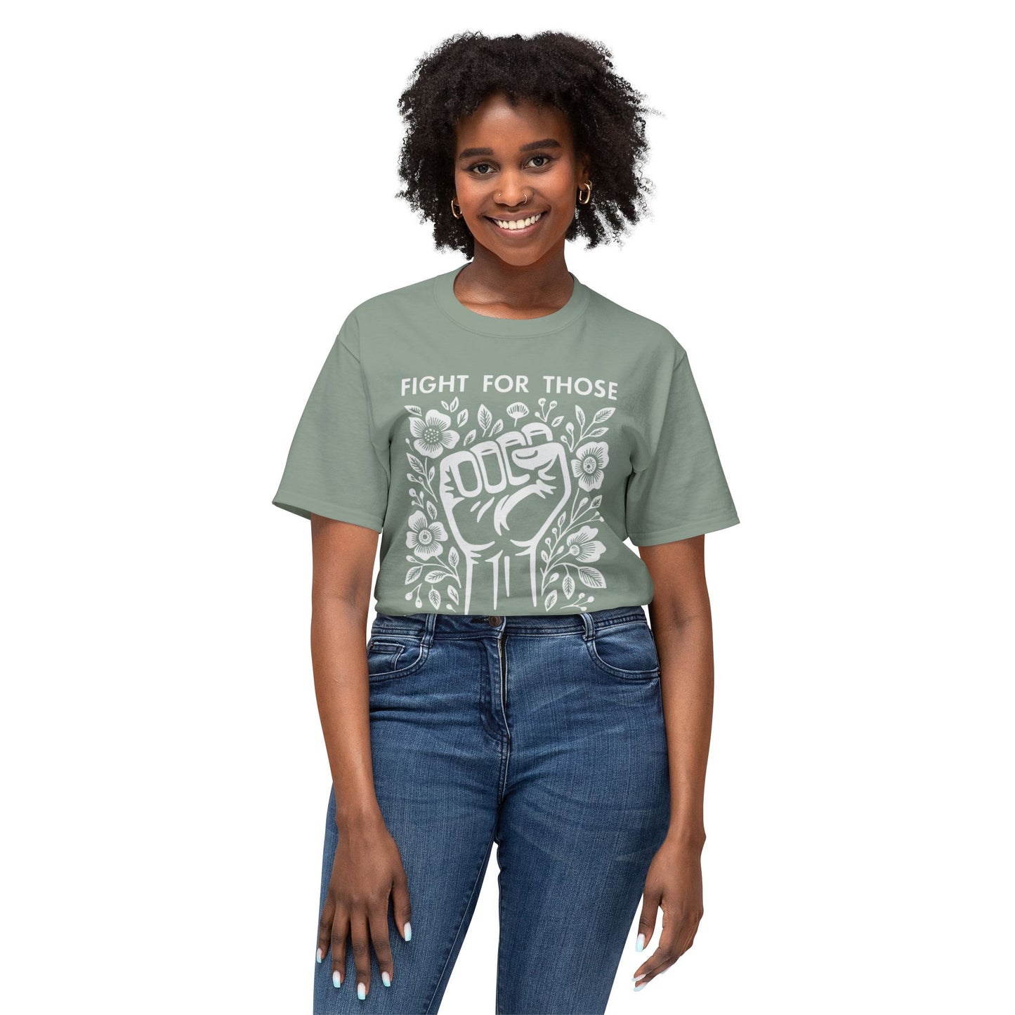 “Fight for Those Without Your Privilege Floral Fist Equality - T-Shirt