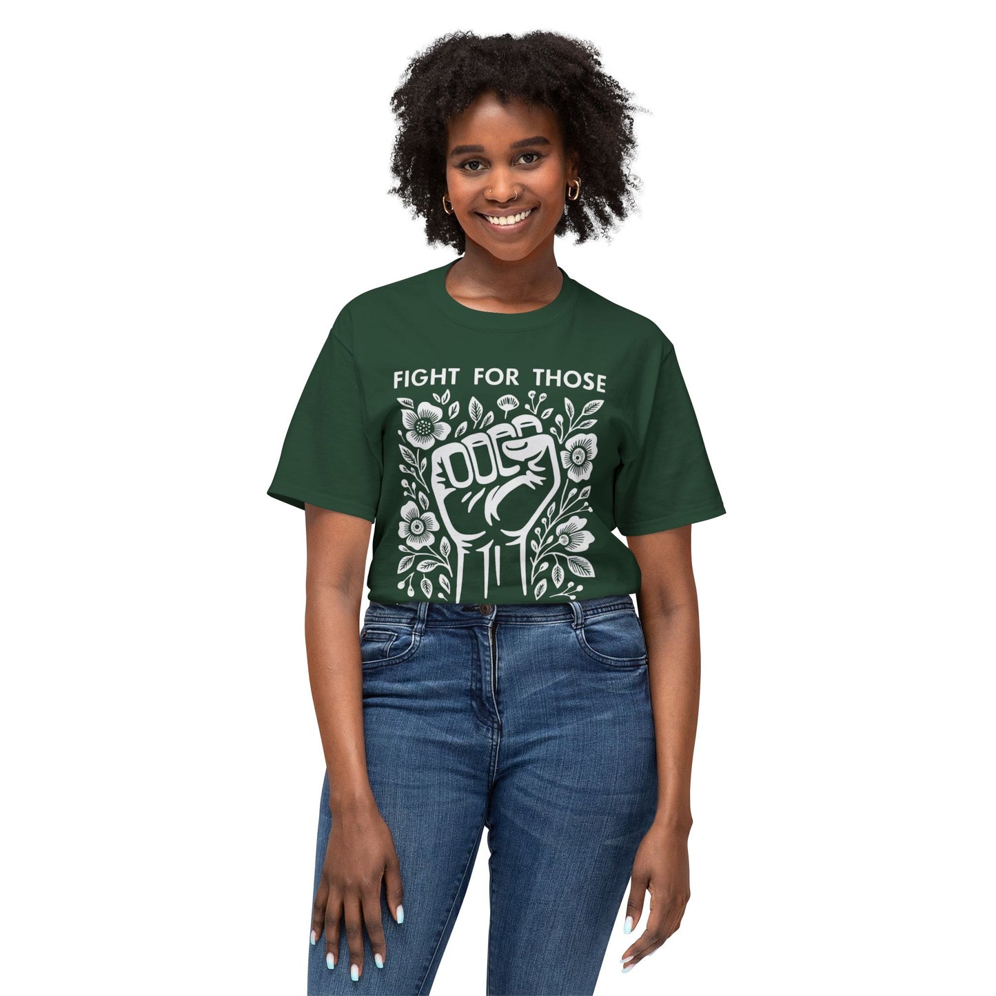 “Fight for Those Without Your Privilege Floral Fist Equality - T-Shirt
