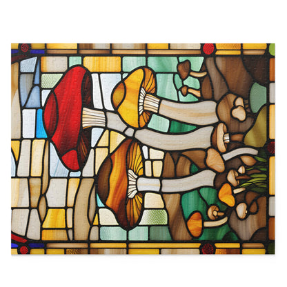 Stained Glass Mushroom Puzzle (120, 252, 500-Piece)