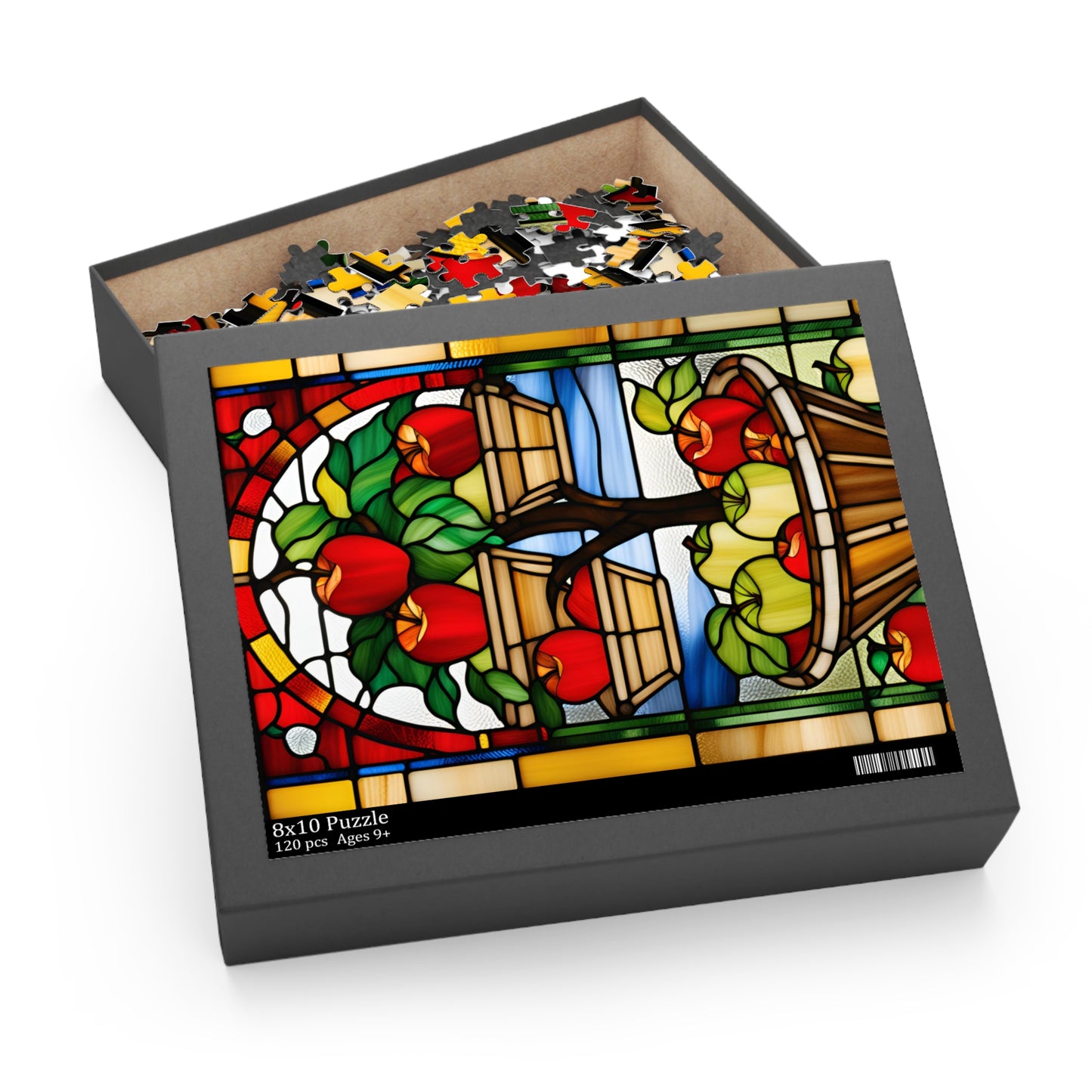 Stained Glass Apple Picking Puzzle (120, 252, 500-Piece)