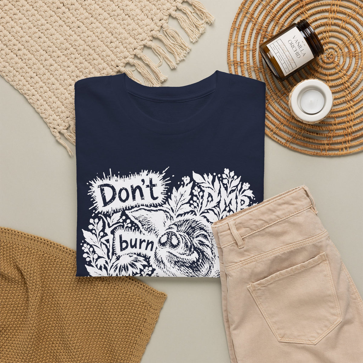 Don’t Burn the Day Away T‑Shirt — Retro Floral Graphic Tee
