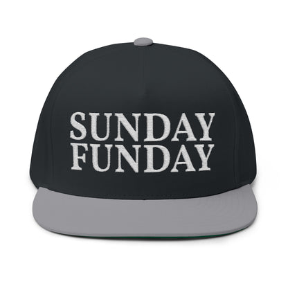 Sunday Funday - Embroidered Flat Bill Hat