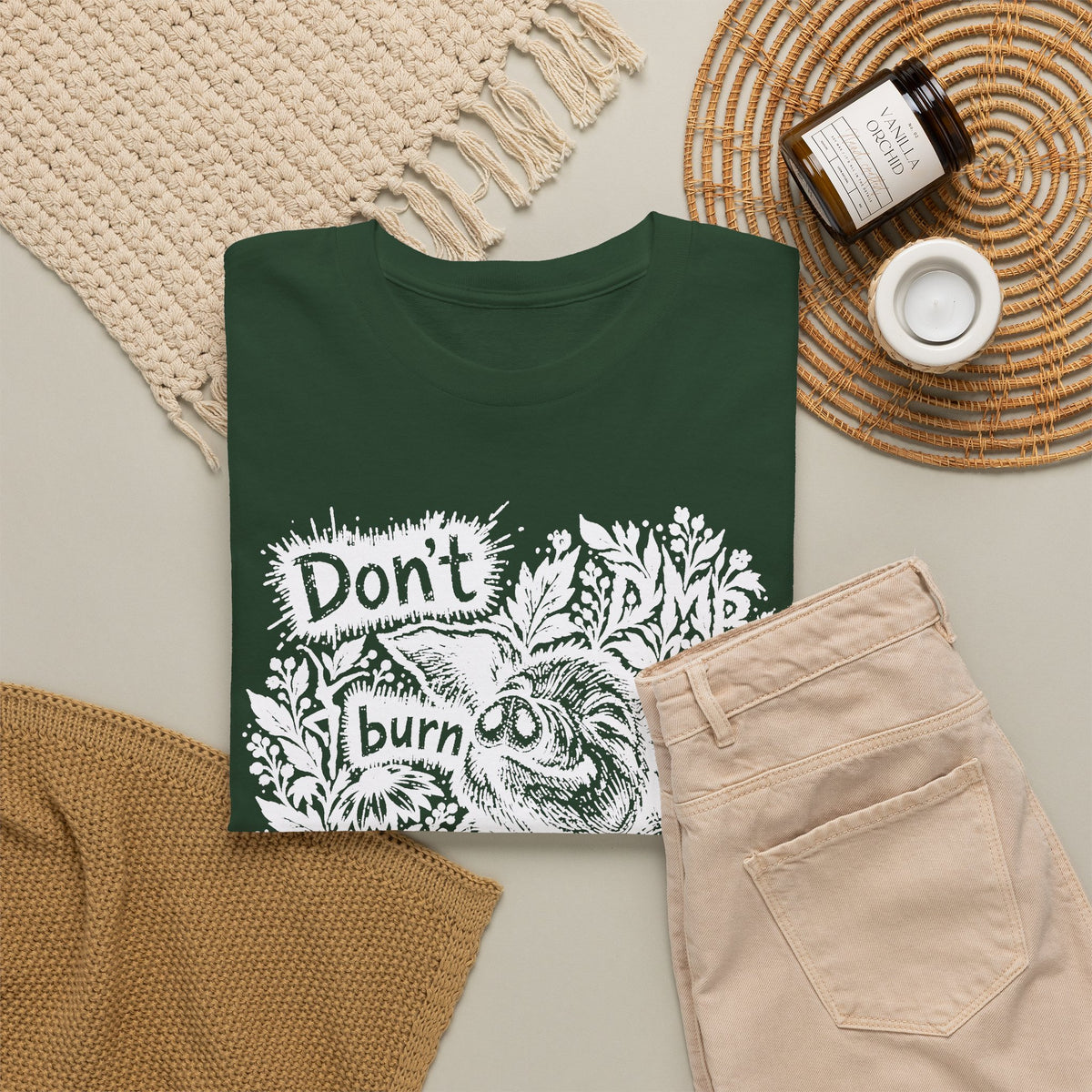 Don’t Burn the Day Away T‑Shirt — Retro Floral Graphic Tee