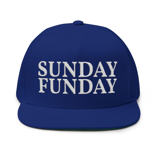 Sunday Funday - Embroidered Flat Bill Hat
