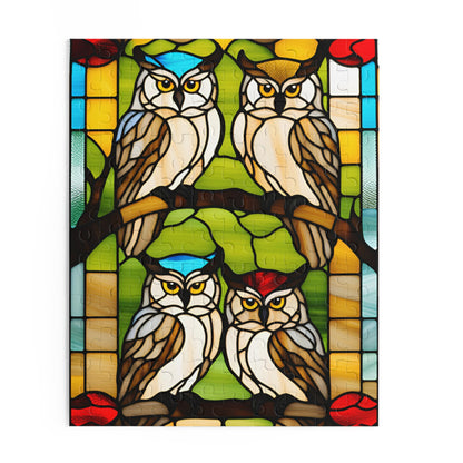 Stained Glass Owl Puzzle (120, 252, 500-Piece)