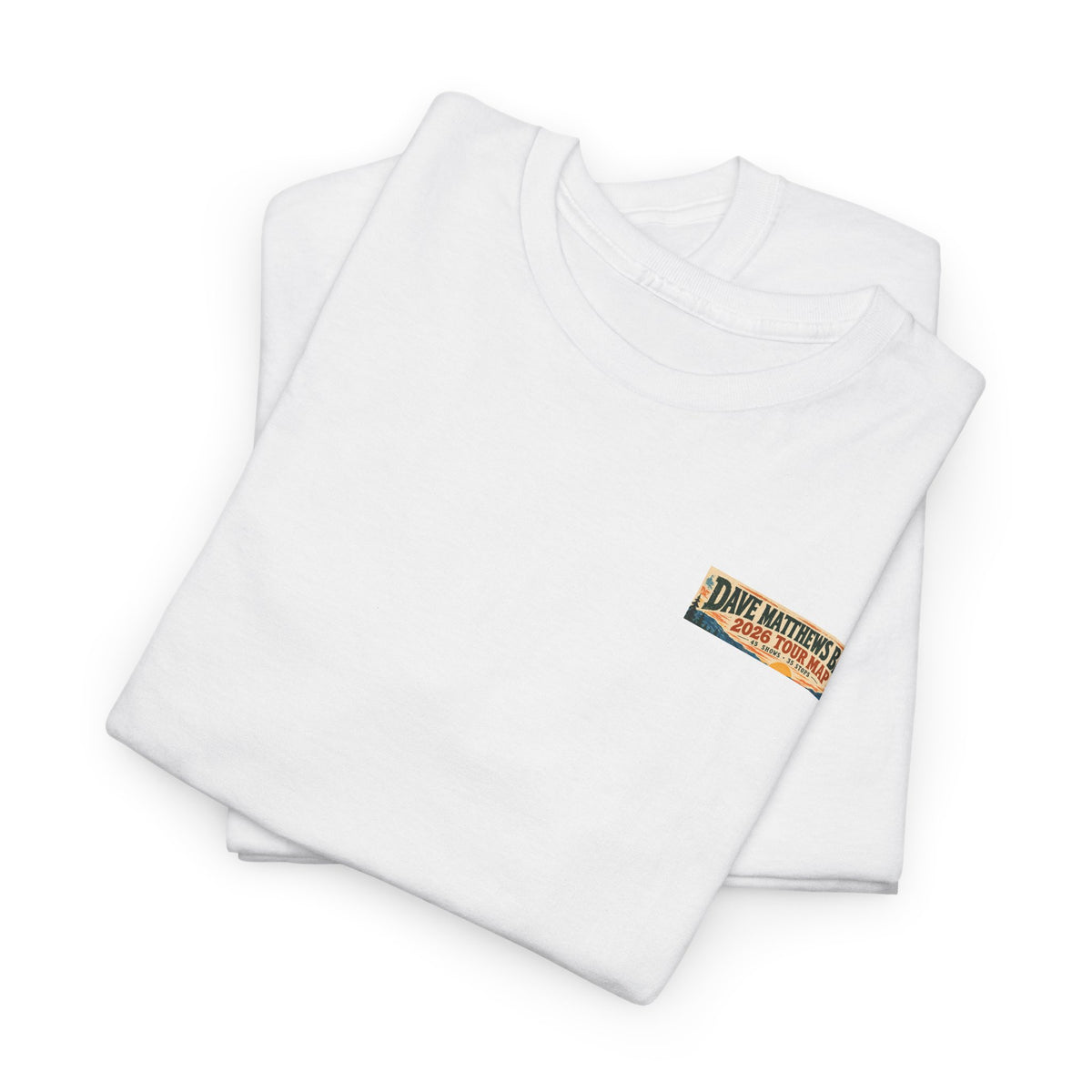 Dave Matthews Band 2026 Tour Map T-Shirt — Concert Tee with US Tour Dates