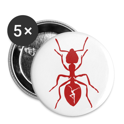 RED DMB Ants Buttons small 1'' (5-pack) - white