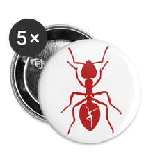 Load image into Gallery viewer, RED DMB Ants Buttons small 1&#39;&#39; (5-pack) - white
