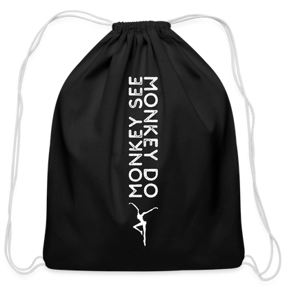 DMB Monkey See Cotton Drawstring Bag - black