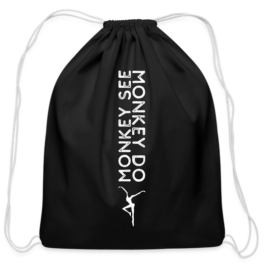 DMB Monkey See Cotton Drawstring Bag - black