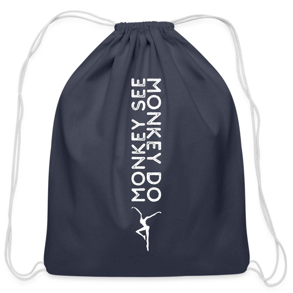 DMB Monkey See Cotton Drawstring Bag - navy